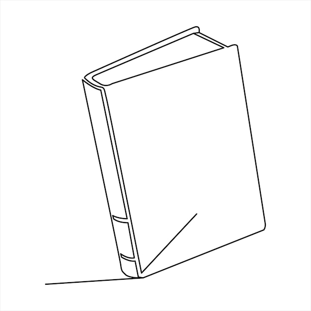 Book icon outline on white background element isolated of vector illustration