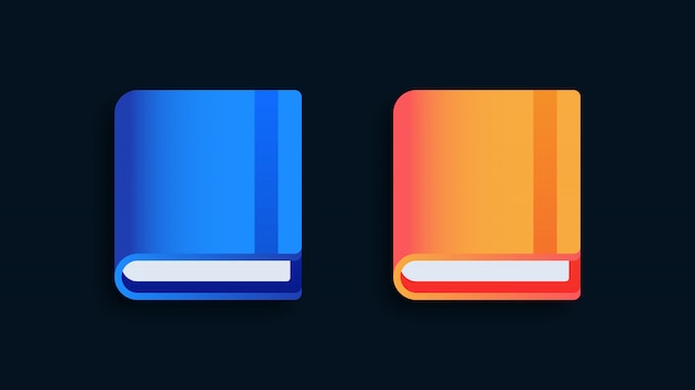 Book icons illustration