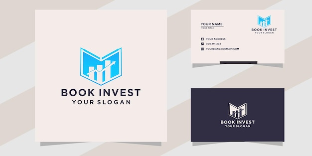 Book invest logo and business card template