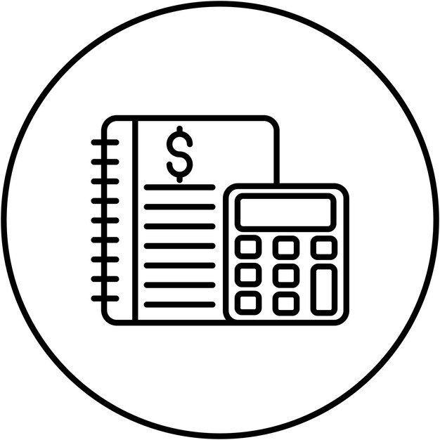 Vector book keeping icon vector image can be used for finance