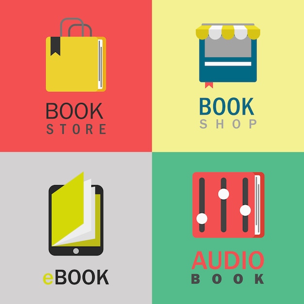 Book logo set