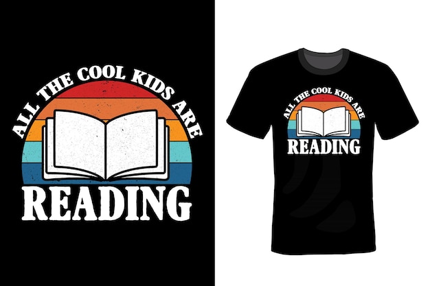 Book lover T shirt design, typography, vintage