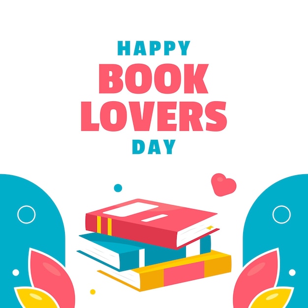 Book Lovers Day Flat Illustration event