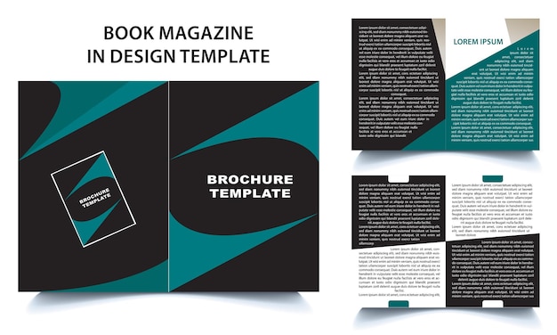 Vector book magazine indesign template