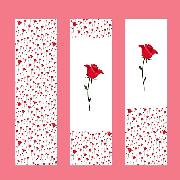 Book mark rose vector design