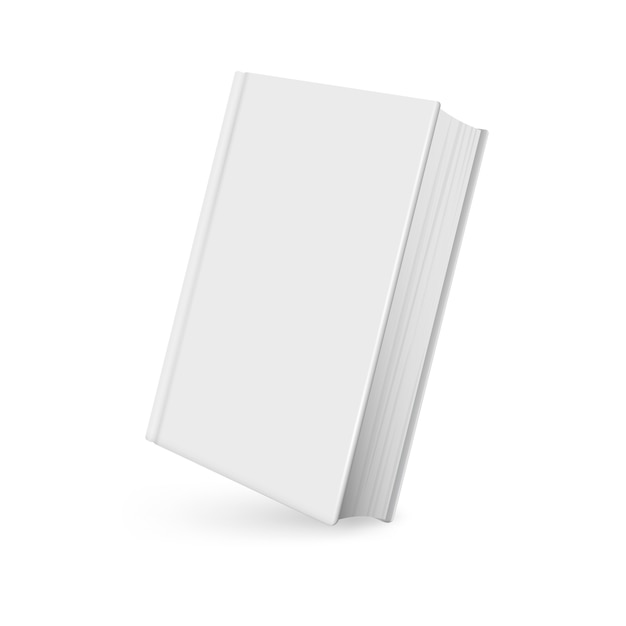 Vector book mockup realistic with shadow on white 