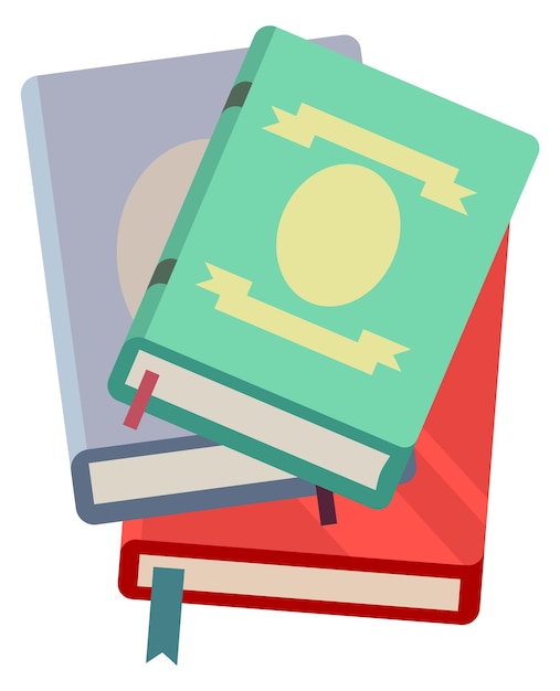 Book pile color icon School education symbol