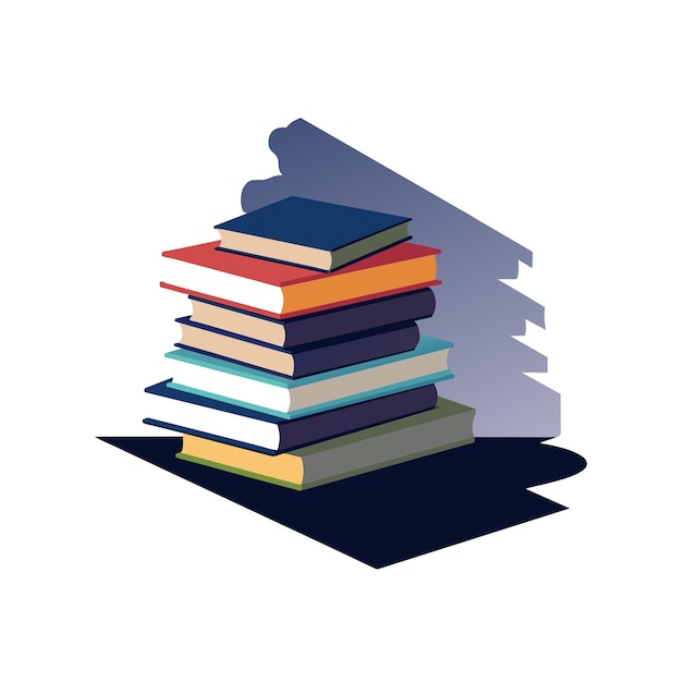 Vector book stack vector illustration concept