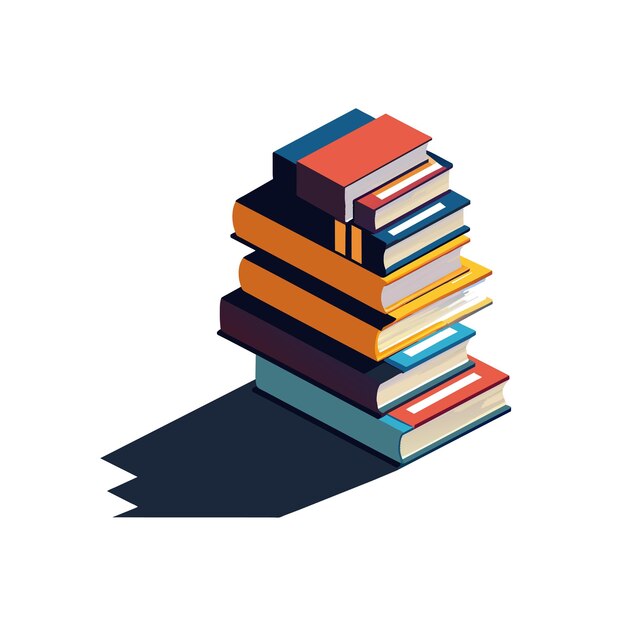 Vector book stack vector illustration concept