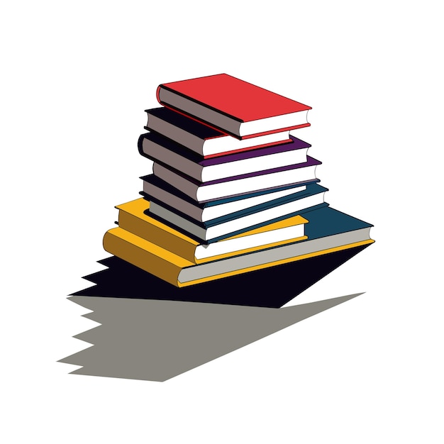 Vector book stack vector illustration concept