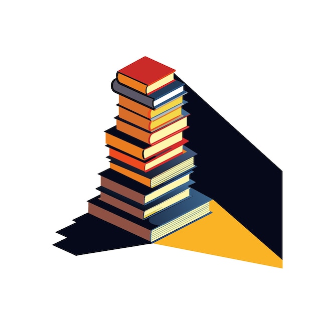 Vector book stack vector illustration concept