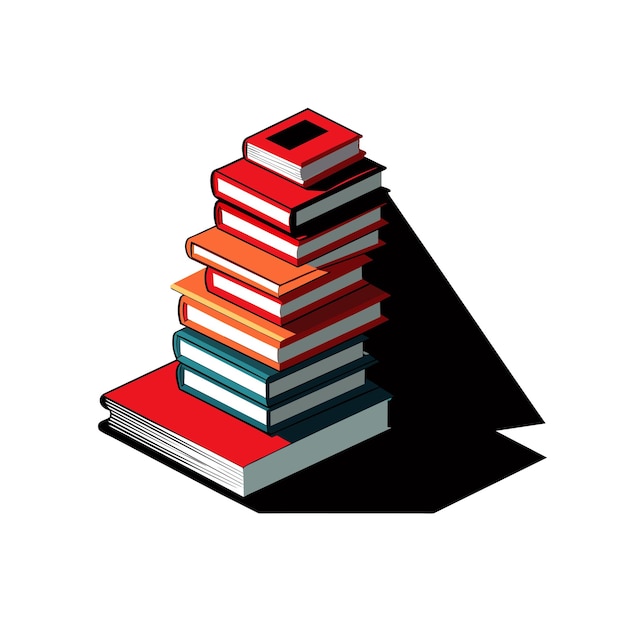 Vector book stack vector illustration concept