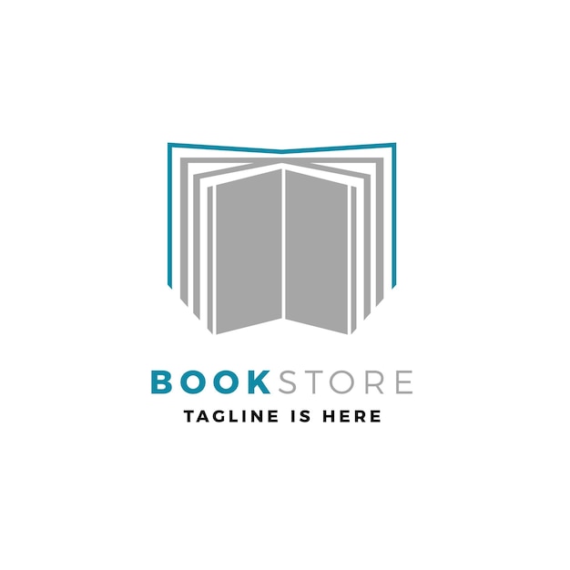 Vector book store logo vector icon illustration