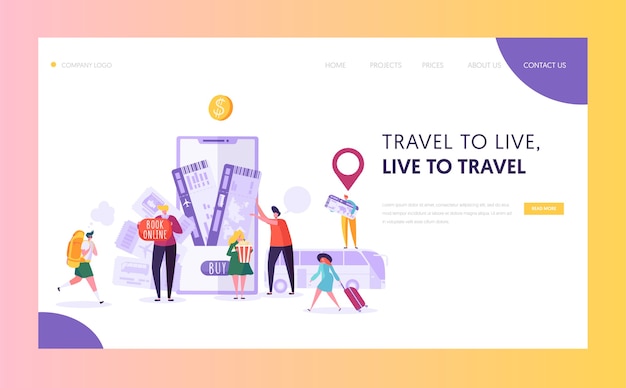 Book Vacation Electronic Ticket Landing Page.