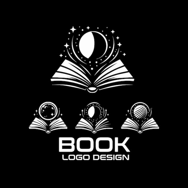 Vector book vector logo design