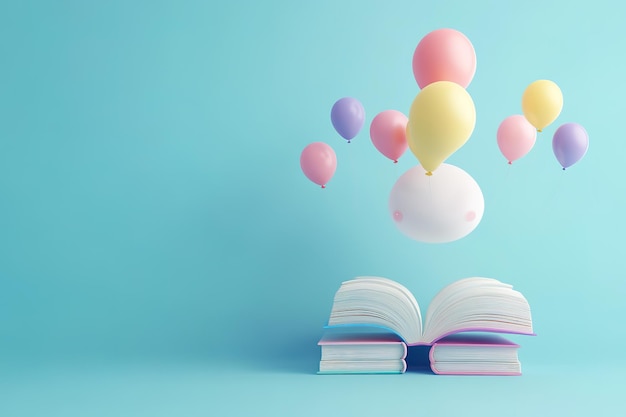 a book with balloons and a book with the words  balloons  on the bottom