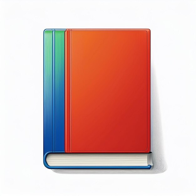 Vector a book with a colorful cover that says rainbow colored on it