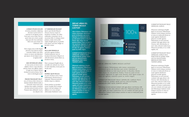 Booklet page Magazine layout for infographics Web template