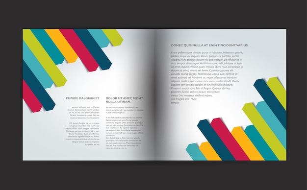 Booklet page Magazine layout for infographics Web template