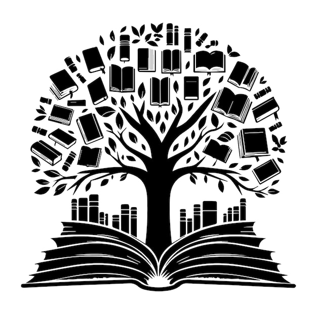 Books Day vector silhouette