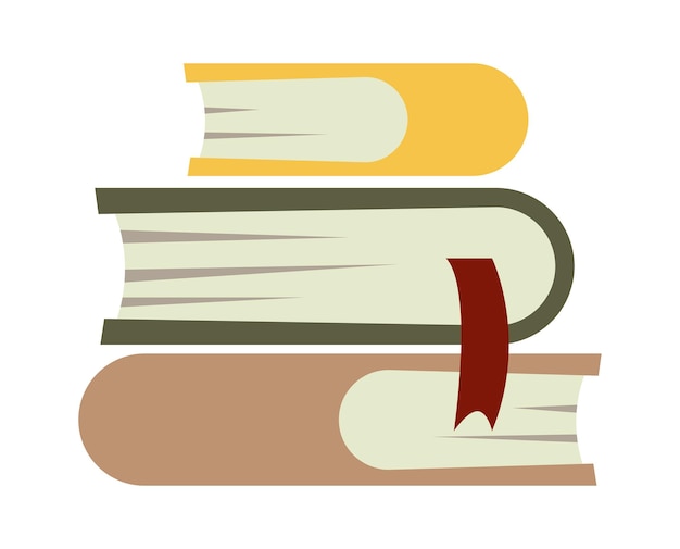 Books flat icon Library objects Wisdom and knowledge