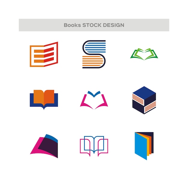 Books logo set