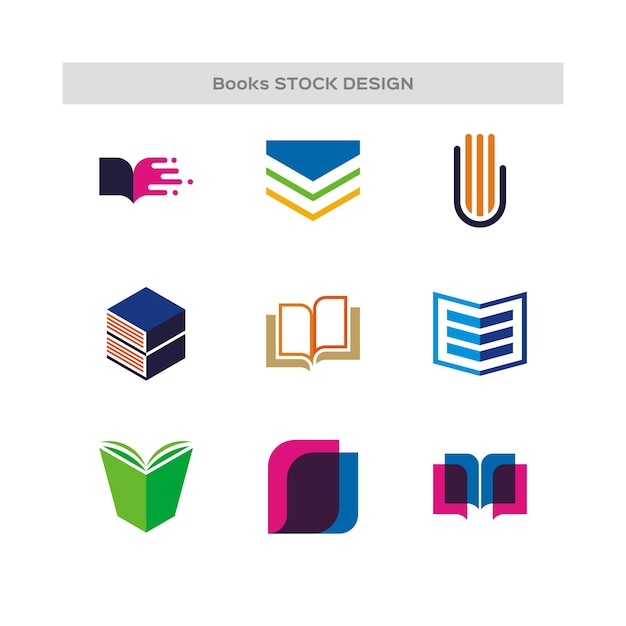 Books logo set