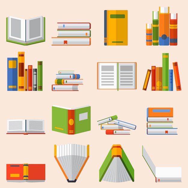 Books set  illustration.