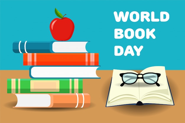 Books Training. World Book Day. April. Knowledge. Reading. World. For your design.