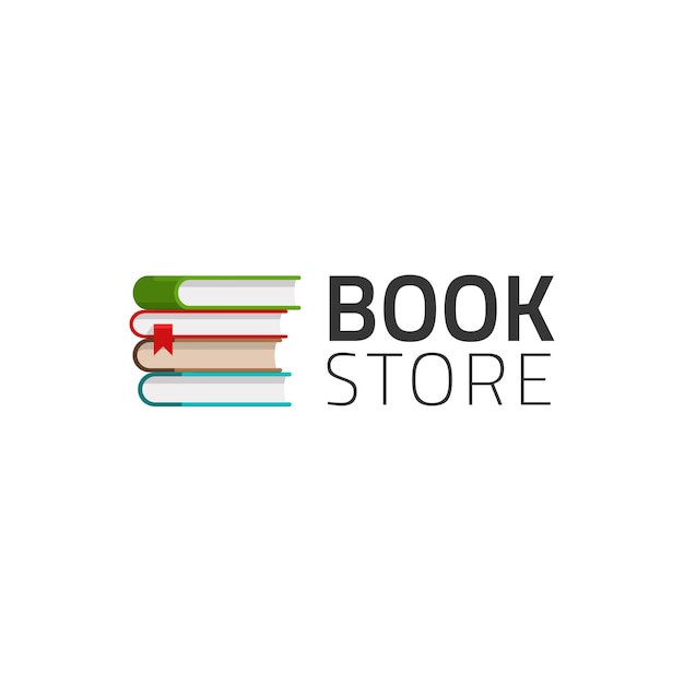 Bookstore logo symbol isolated on white background