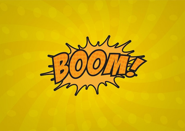 Boom comic text illustration