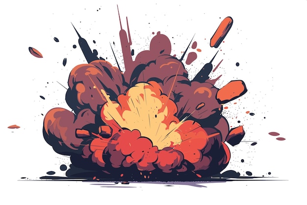 Vector boom and explosion effect comic vector