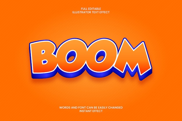 boom illustrator eps text effect