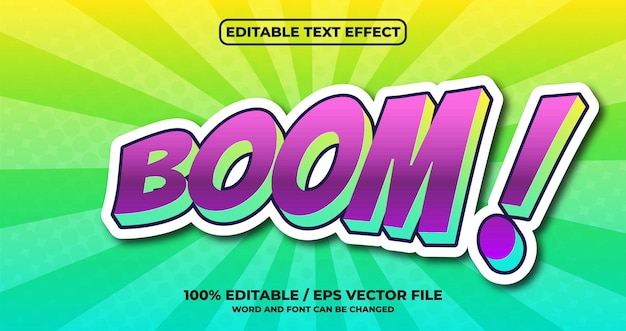 Boom text effect style