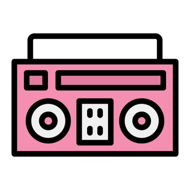 Boombox Vector Icon Design Illustration