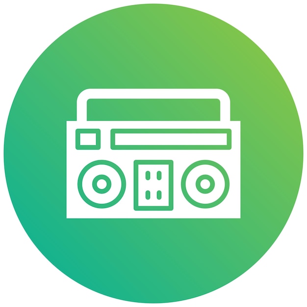 Boombox Vector Icon Design Illustration