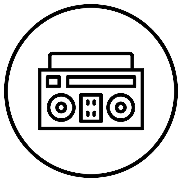 Boombox Vector Icon Design Illustration