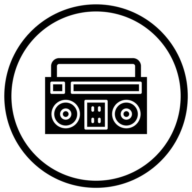 Boombox Vector Icon Design Illustration