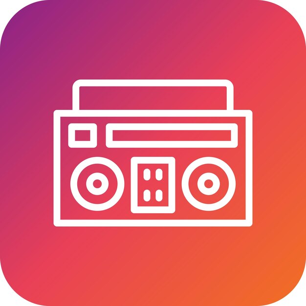 Boombox Vector Icon Design Illustration