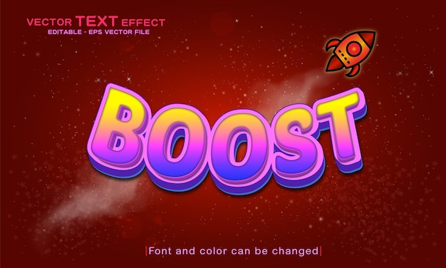 Boost Style editable text effect