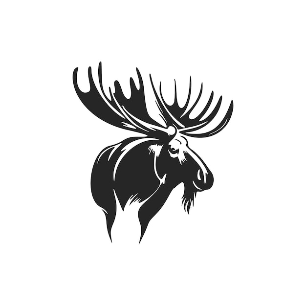 Boost your brand with a minimalistic moose logo