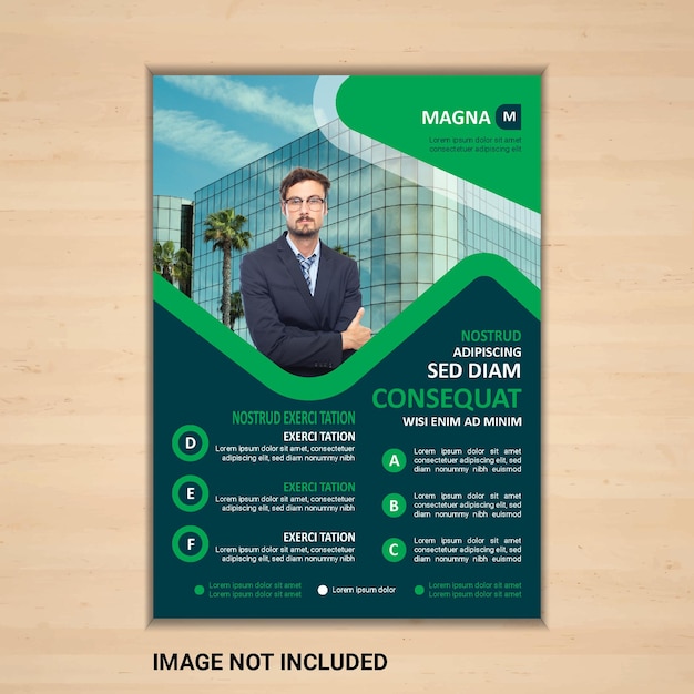 Boost Your Business with our Clean and Minimalist Corporate Flyer Template Perfectly Sized for A4