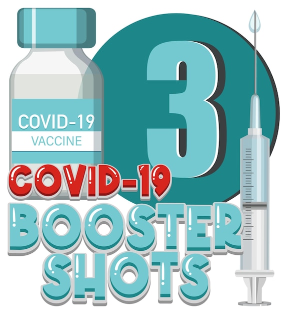 Vector booster shorts covid 19 vaccine logo