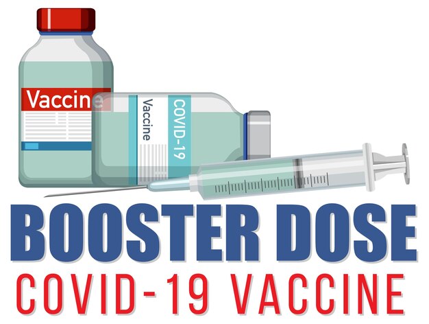 Vector booster shorts covid 19 vaccine logo