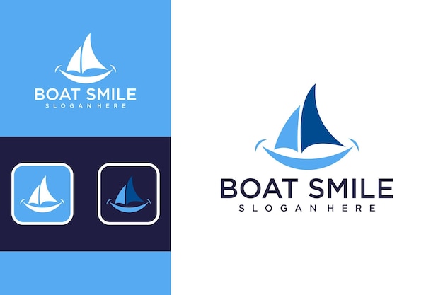 boot smile logo design template