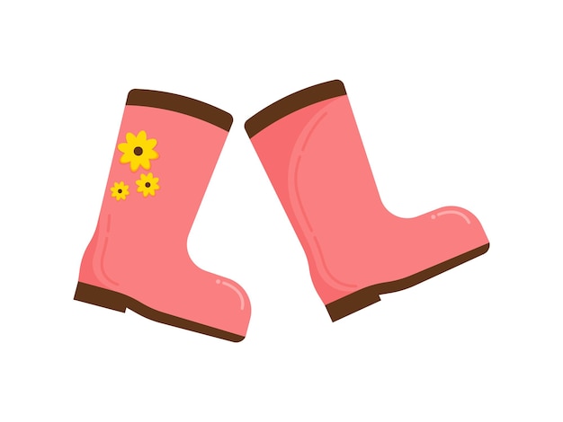 Boots Spring Elements Illustration