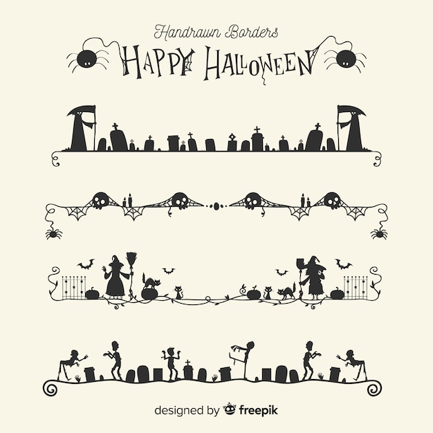 Vector border collection for halloween