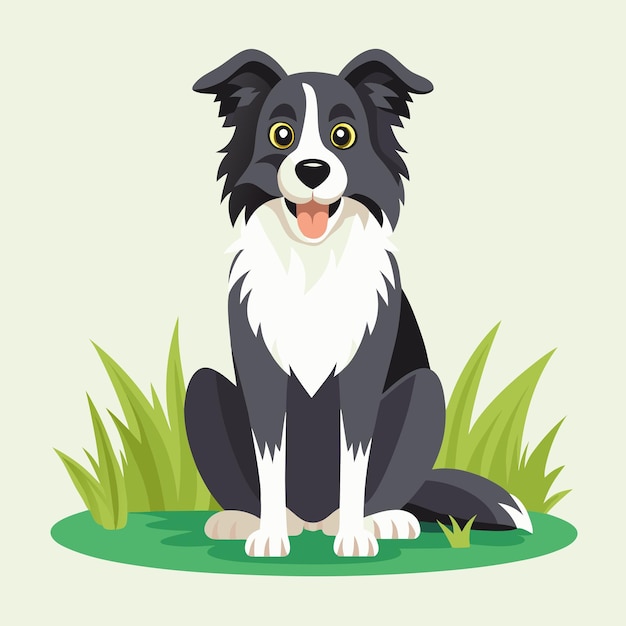 Vector border collie dog vector