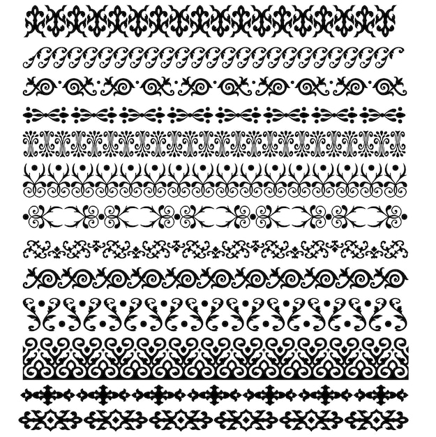 Vector border decoration elements pattern