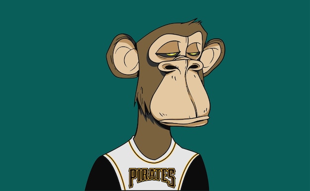 Bored Ape wearing Pirates Shirt